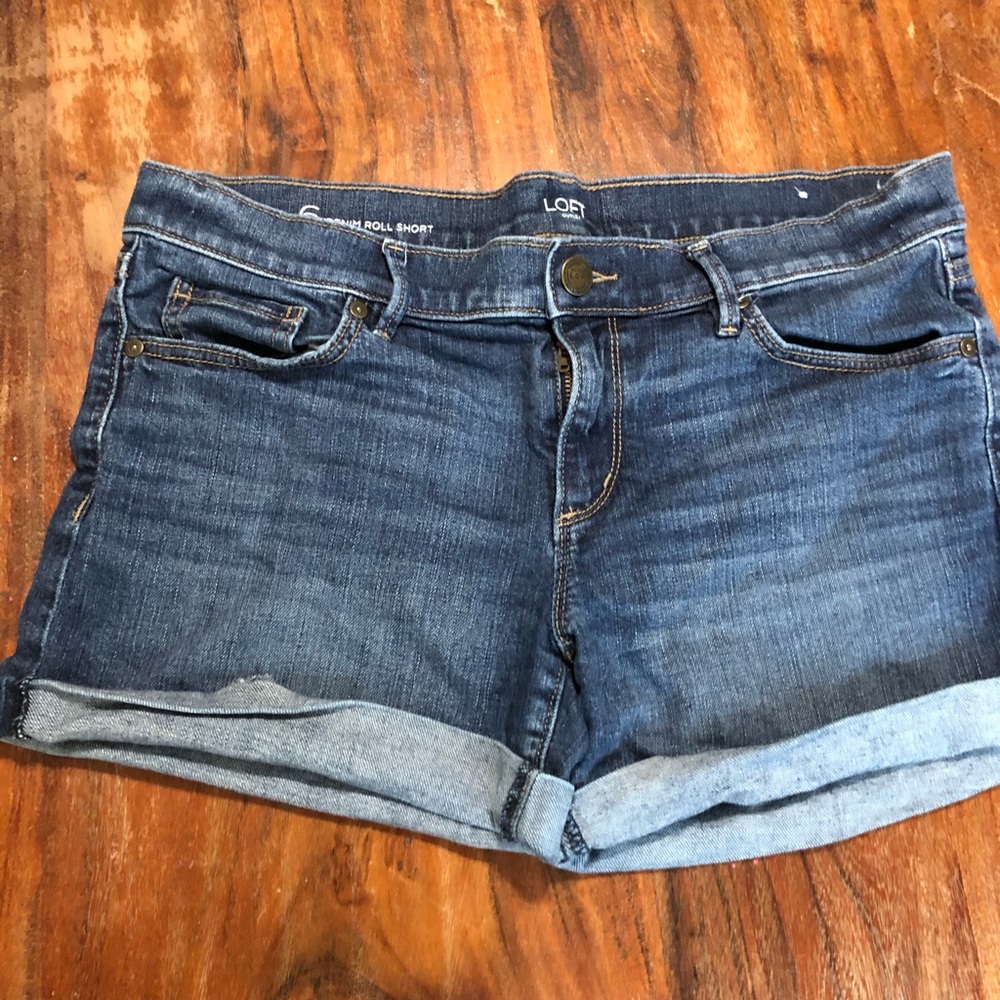 Loft Outlet Denim Roll Shorts